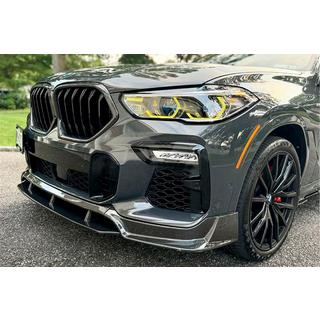 Front Bumper Lip Carbon V1 (for M-Sport, 2018-2022) BMW X6 G06 2019–2027 photo 1