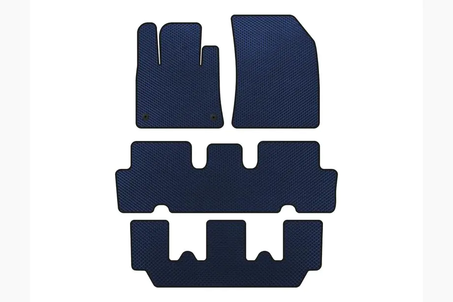 Citroen C-4 Picasso 2013–2022 EVA Floor Mats V1 (3 Rows, Blue) Image