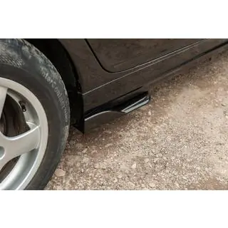 Universal Flap Side Skirt Extensions Type-E (2 pcs, Gloss Black, ABS Plastic) photo 2