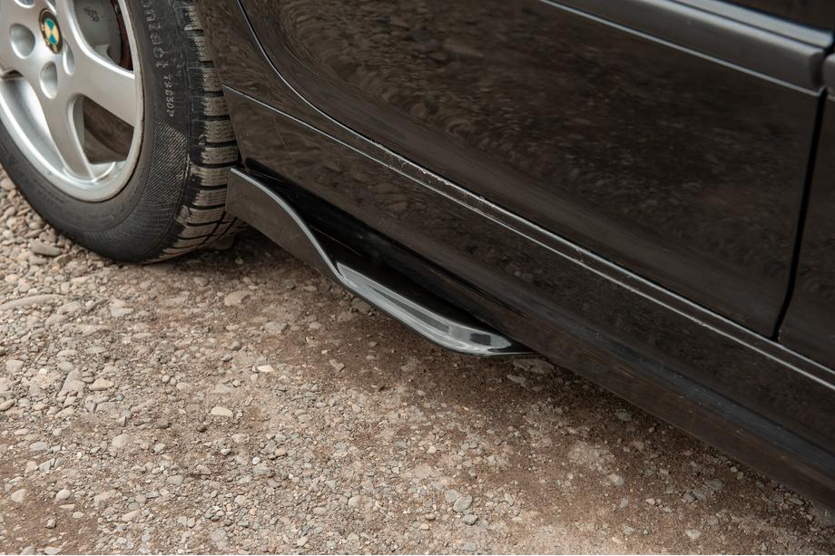 Universal Flap Side Skirt Extensions Type-E (2 pcs, Gloss Black, ABS Plastic) Photo 1