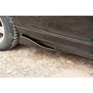 Universal Flap Side Skirt Extensions Type-B (2 pcs, Gloss Black, ABS Plastic) photo 2
