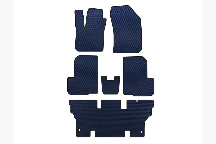 Dacia Lodgy 2012-2022 EVA Floor Mats (3 Rows, 7-Seater, Blue) Image