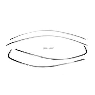 Upper window trims 6 pcs, stainless steel photo 2