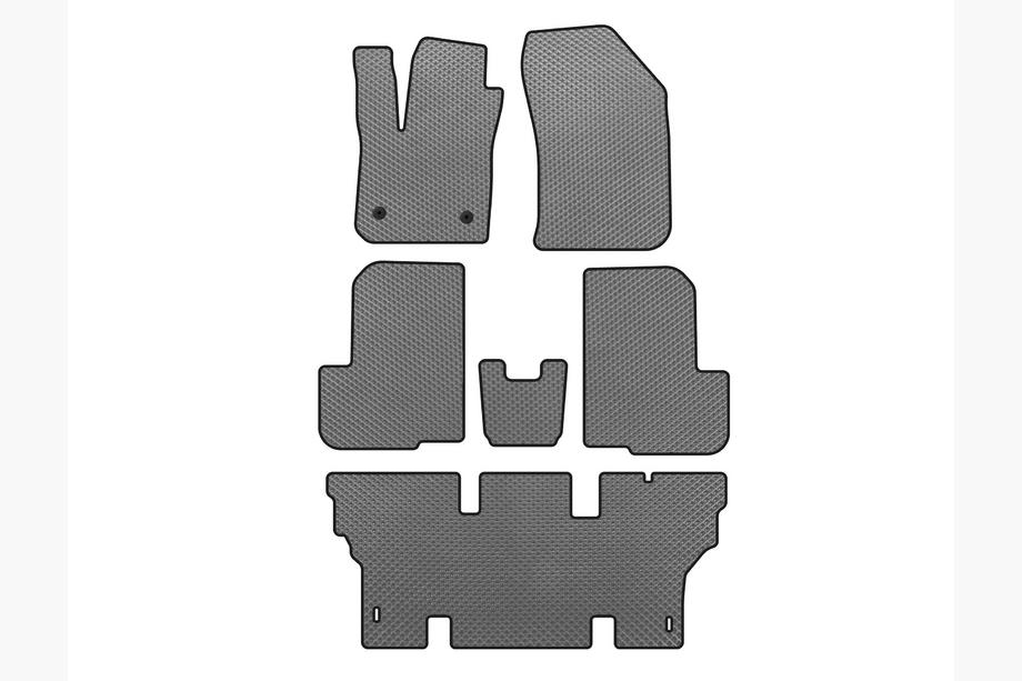 Dacia Lodgy 2012-2022 EVA Floor Mats (3 Rows, 7-Seater, Grey) Image