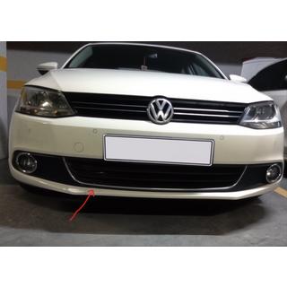 Front bumper protector trim U 2011-2014 stainless steel photo 1