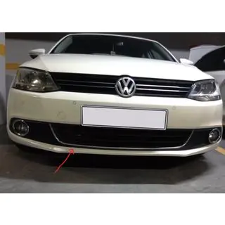 Front bumper protector trim U 2011-2014 stainless steel photo 1