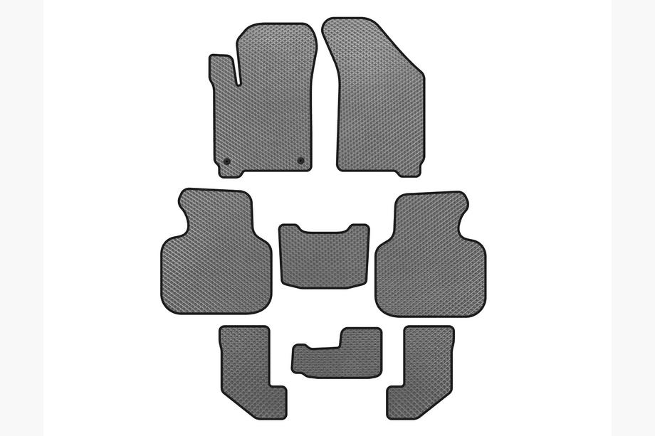Dodge Journey 2008-2020 EVA Floor Mats (2008-2011, 3 Rows, Gray) Image