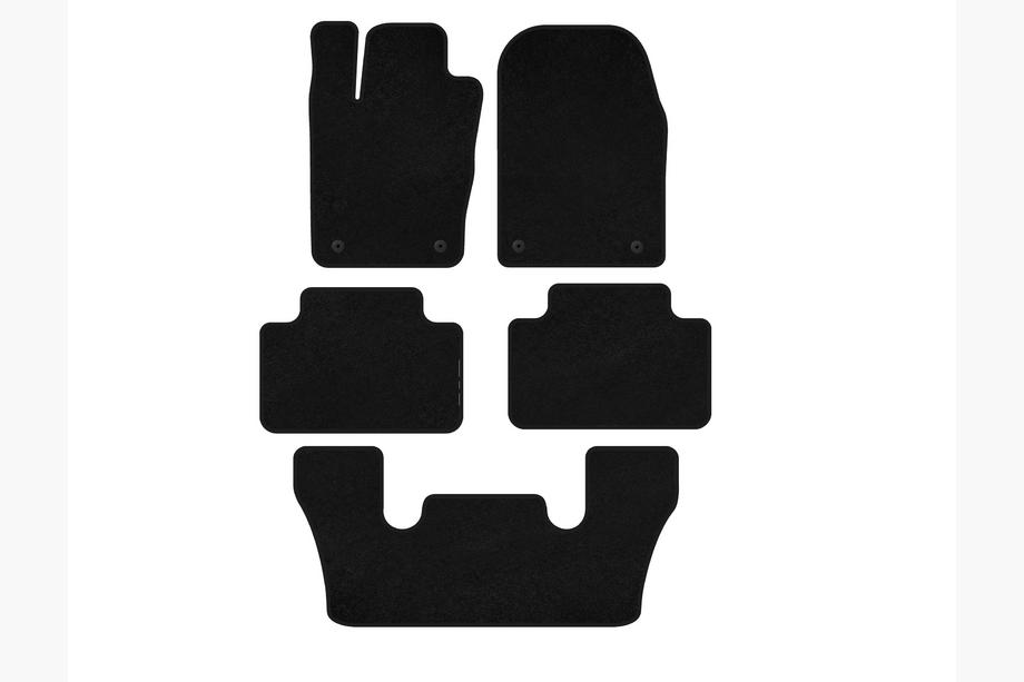 Dodge Durango 2010- Textile Floor Mats Premium (3 Rows, Black) Image