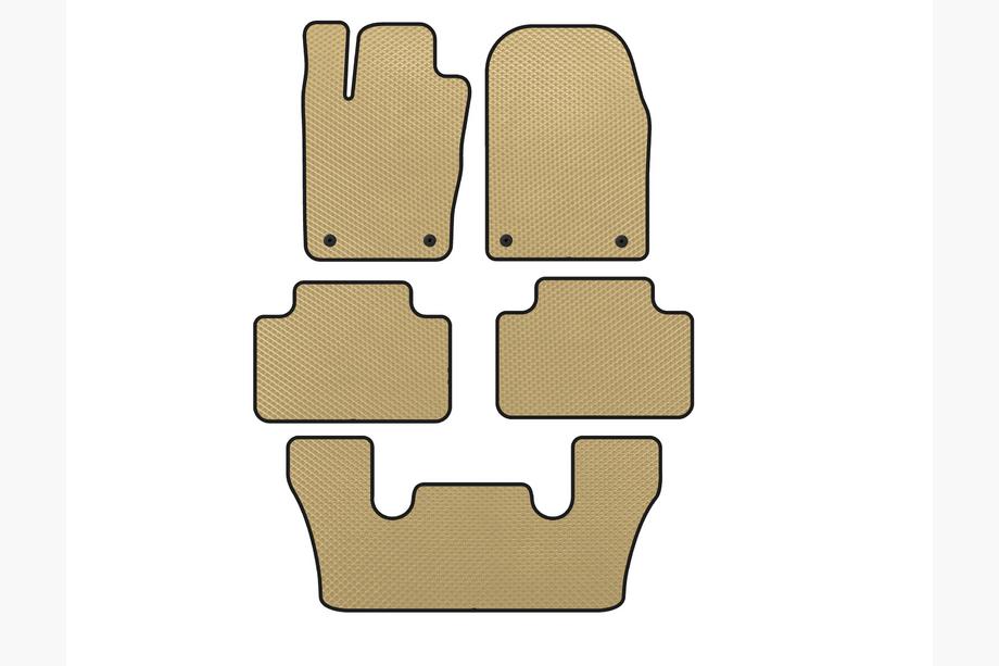 Dodge Durango 2010- EVA Floor Mats (3 Rows, Beige) Image