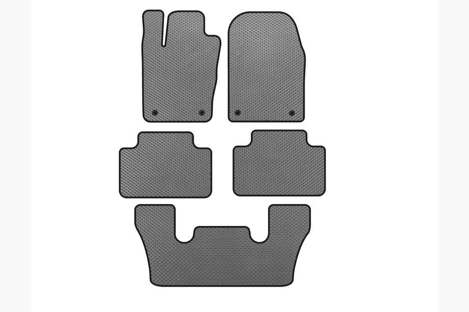 Dodge Durango 2010- EVA Floor Mats (3 Rows, Gray) Image