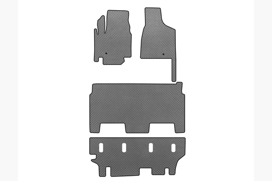 Dodge Grand Caravan V 2008-2020 EVA Floor Mats (2008-2020, 3 Rows, 8-Seater/Trim SXT, Gray) Image