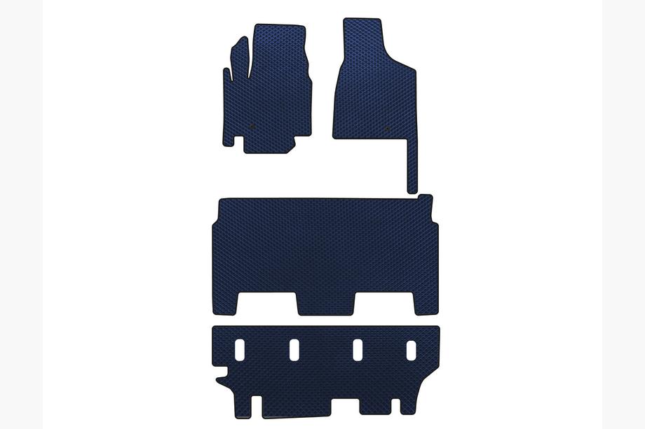 Dodge Grand Caravan V 2008-2020 EVA Floor Mats (2008-2020, 3 Rows, 8-Seater/Trim SXT, Blue) Image