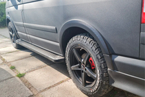 Volkswagen T5 Transporter 2003-2010 Side Steps Allmond Black (2 pcs, aluminum) Short Wheelbase photo 4