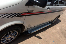 Volkswagen T5 Transporter 2003-2010 Side Steps Line (2 pcs, Aluminum) Long Wheelbase photo 3