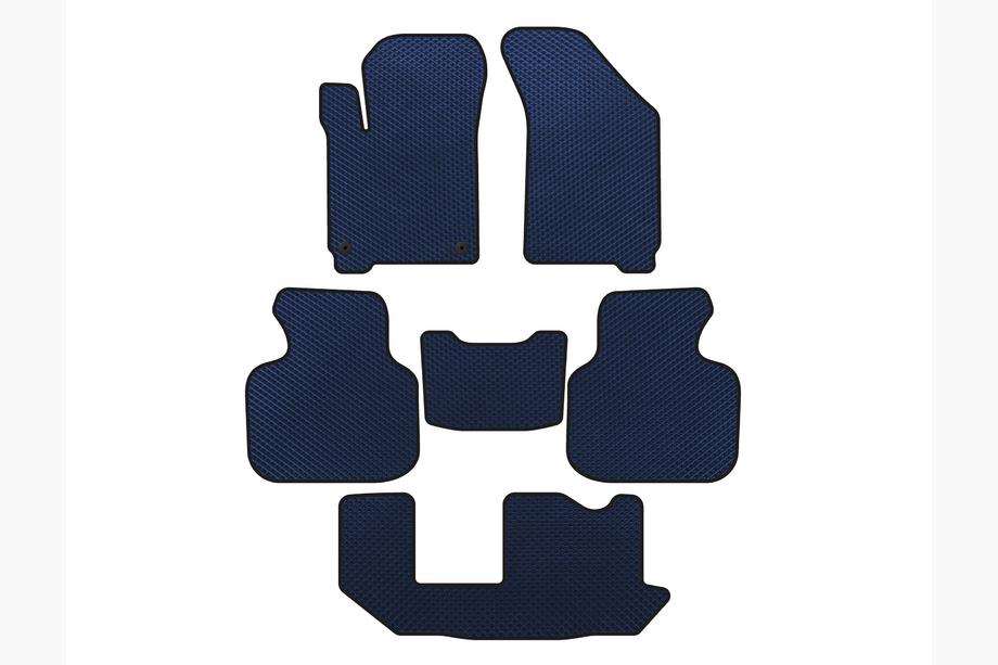 Dodge Journey 2008-2020 EVA Floor Mats (2011-2020, 3 Rows, 7-Seater, Blue) Image
