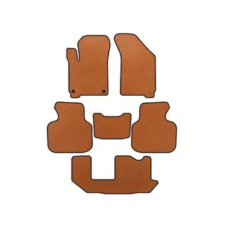 EVA Floor Mats (2011-2020, 3 Rows, 7-Seater, Orange) Dodge Journey 2008-2020