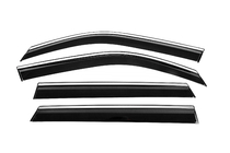 Renault Duster 2024- Window deflectors with chrome trim (4 pcs, Niken) photo 2