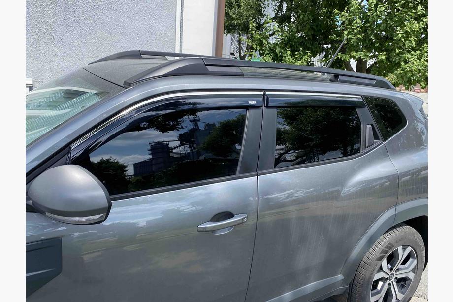 Dacia Duster 2024- Window deflectors with chrome trim (4 pcs, Niken) Photo 3