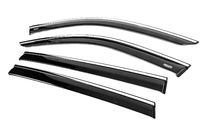 Skywell ET5/Skyworth EV6 2021- Window deflectors with chrome trim (4 pcs, Niken) photo 3