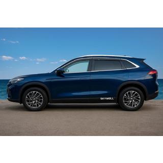 Window deflectors with chrome trim (4 pcs, Niken) Skywell ET5/Skyworth EV6 2021- photo 1