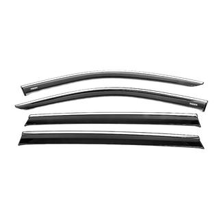 Window deflectors with chrome trim (4 pcs, Niken) Skywell ET5/Skyworth EV6 2021- photo 2
