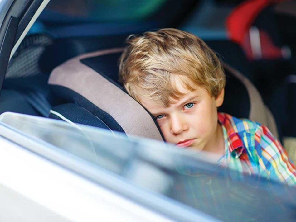 What to do if a child gets rocked in the car?