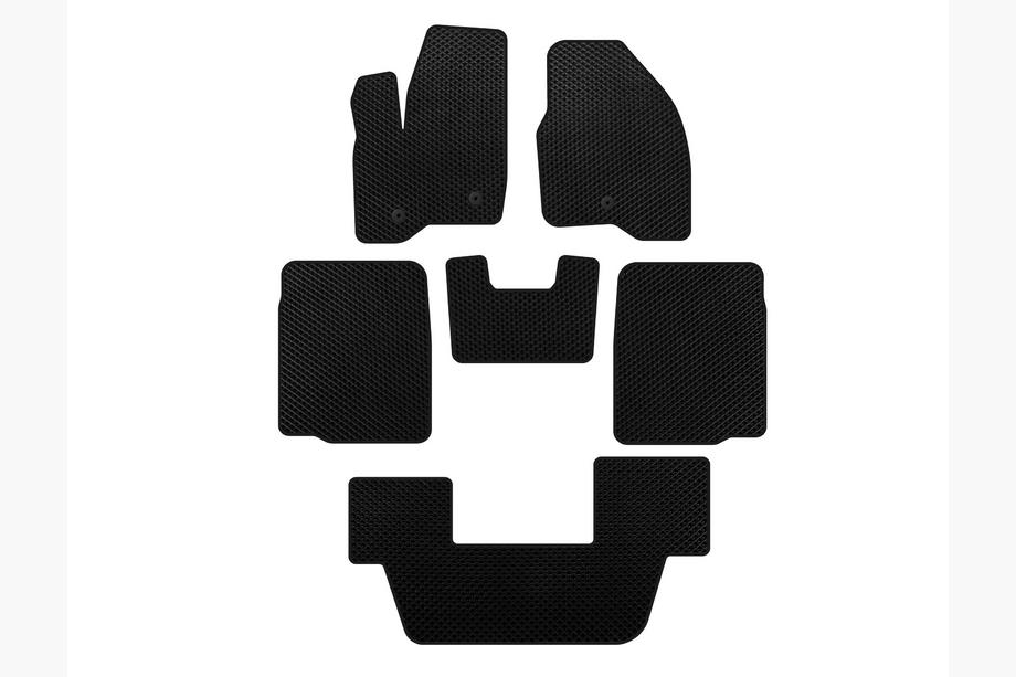 Ford Explorer 2011-2019 EVA Floor Mats (3 Rows, 2011-2015, Black) Image