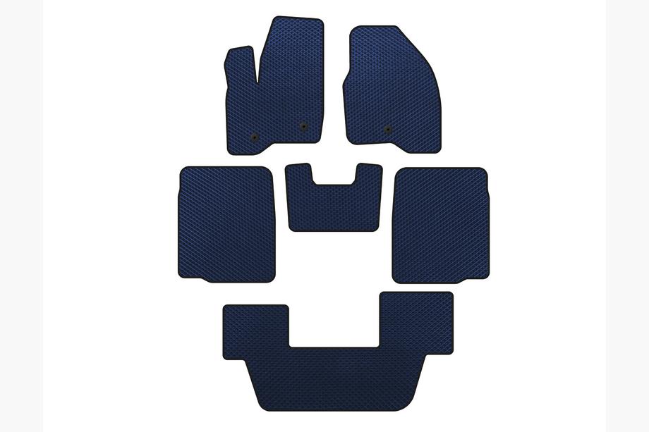 Ford Explorer 2011-2019 EVA Floor Mats (3 Rows, 2011-2015, Blue) Image