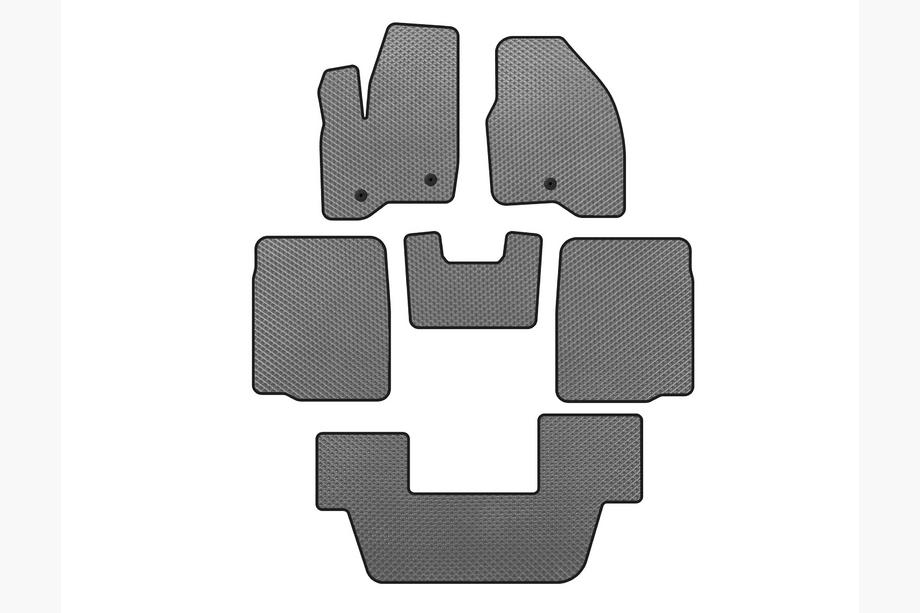 Ford Explorer 2011-2019 EVA Floor Mats (3 Rows, 2011-2015, Gray) Image