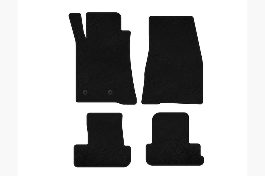 Ford Mustang 2005-2014 Textile Floor Mats Classic (2009-2014, GT, Convertible, Black) Image