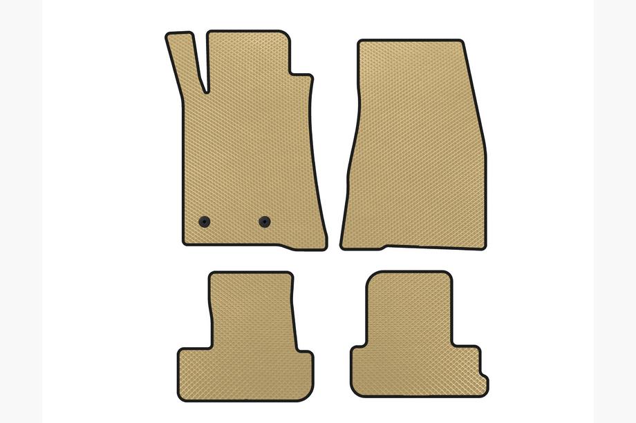 Ford Mustang 2005-2014 EVA Floor Mats (2009-2014, GT, Convertible, Beige) Image