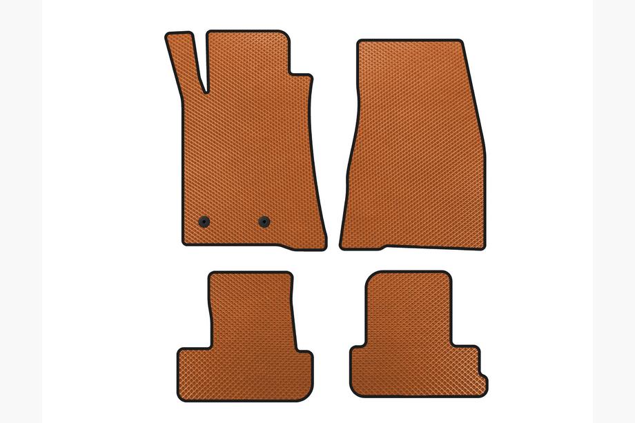 Ford Mustang 2005-2014 EVA Floor Mats (2009-2014, GT, Convertible, Orange) Image