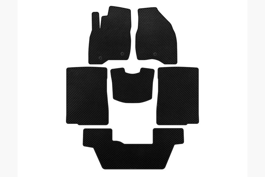 Ford Explorer 2011-2019 EVA Floor Mats (2015-2017, 3 Rows, 7-Seater, Black) Image