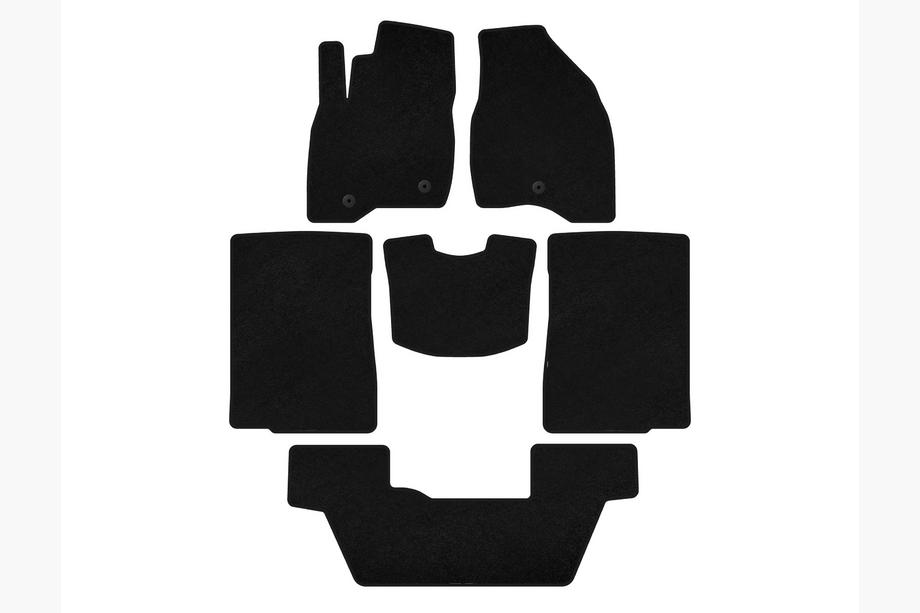 Ford Explorer 2011-2019 Premium Textile Floor Mats (2015-2017, 3 Rows, 7-Seater, Black) Image