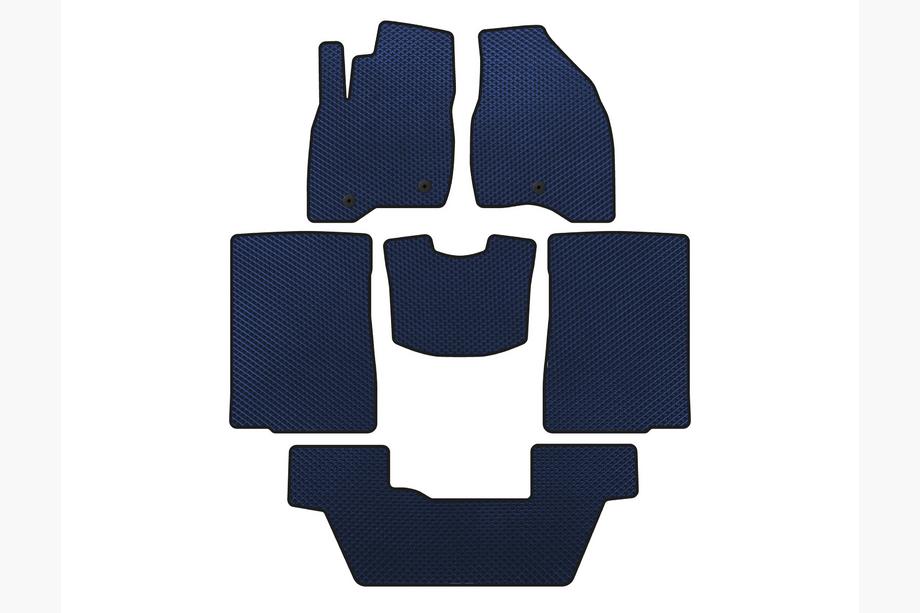 Ford Explorer 2011-2019 EVA Floor Mats (2015-2017, 3 Rows, 7-Seater, Blue) Photo 1