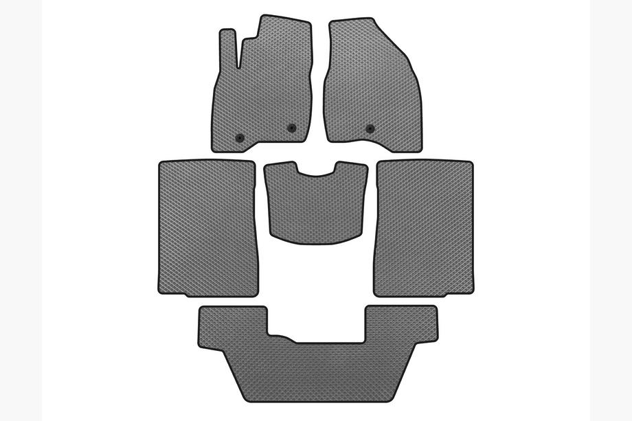 Ford Explorer 2011-2019 EVA Floor Mats (2015-2017, 3 Rows, 7-Seater, Grey) Image