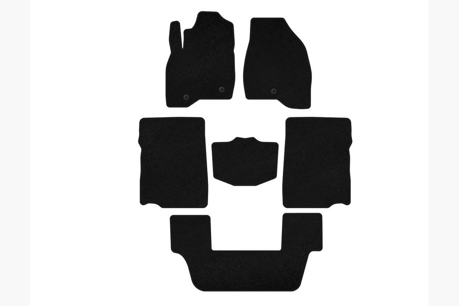 Ford Explorer 2011-2019 Textile Floor Mats Classic (2017-2019, 3rd Row, 7-Seater, Black) Image