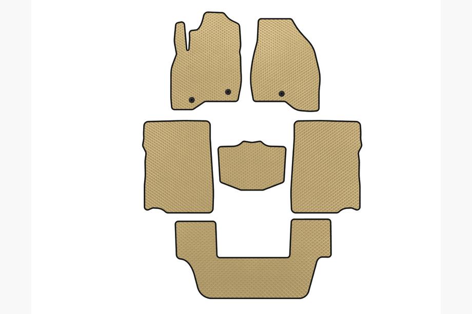 Ford Explorer 2011-2019 EVA Floor Mats (2017-2019, 3rd Row, 7-Seater, Beige) Image