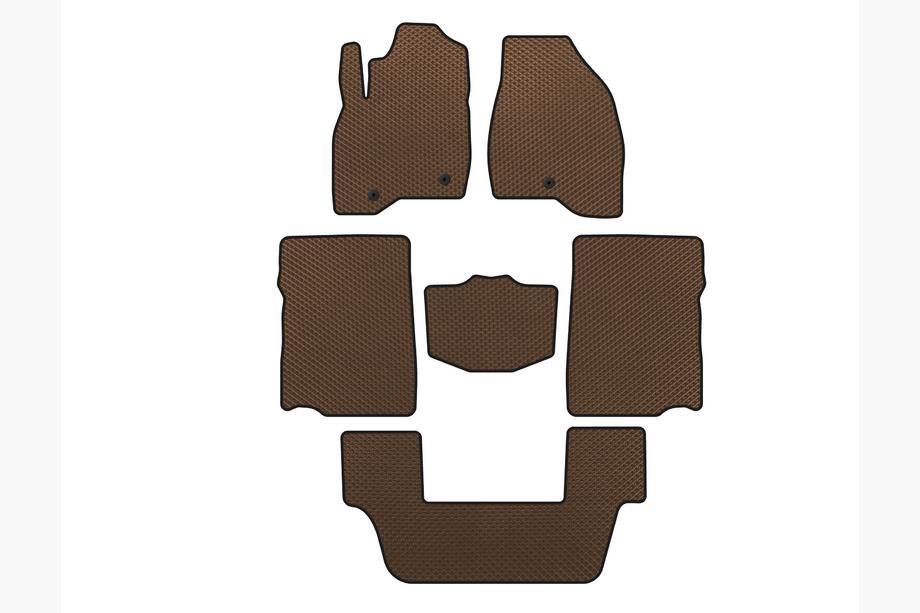 Ford Explorer 2011-2019 EVA Floor Mats (2017-2019, 3rd Row, 7-Seater, Brown) Image