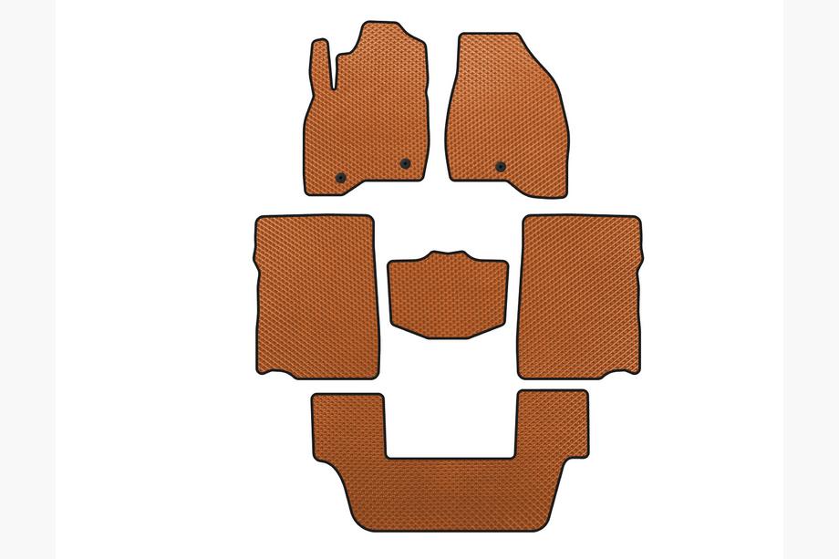Ford Explorer 2011-2019 EVA Floor Mats (2017-2019, 3rd Row, 7-Seater, Orange) Image