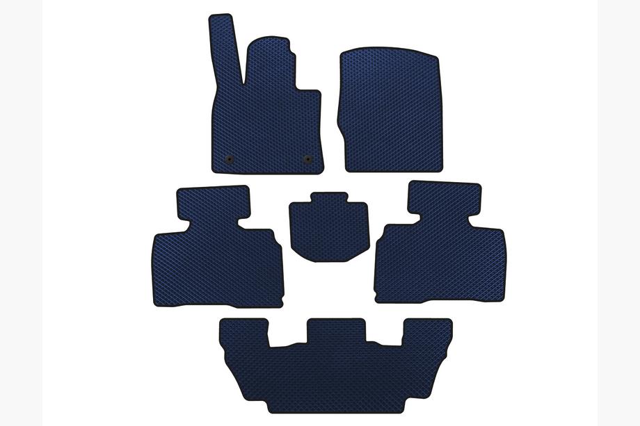Ford Explorer 2019- EVA Floor Mats (3 Rows, 7-Seater, Blue) Image