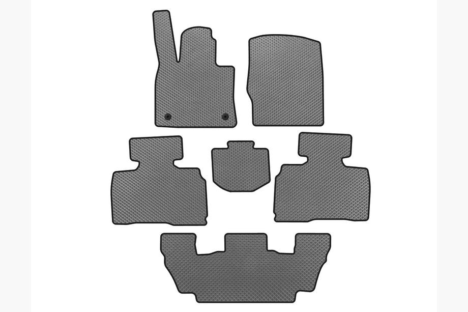 Ford Explorer 2019- EVA Floor Mats (3 Rows, 7-Seater, Grey) Image