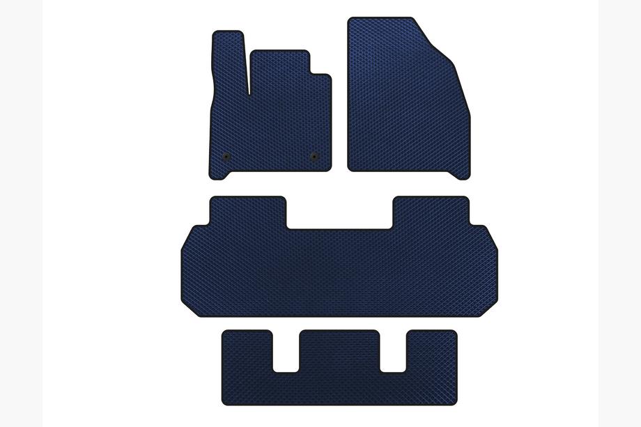 Chevrolet Traverse 2017- EVA Floor Mats (3 Rows, Blue) Image