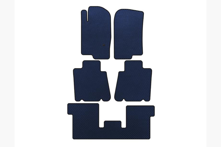 Ford Explorer 2001-2005 EVA Floor Mats (3 Rows, Blue) Image
