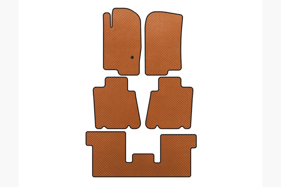 Ford Explorer 2001-2005 EVA Floor Mats (3 Rows, Orange) Image