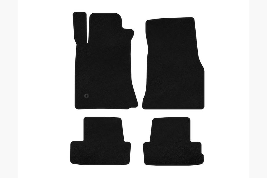 Ford Mustang 2005-2014 Textile Floor Mats Premium (2005-2009, GT, Coupe, Black) Image