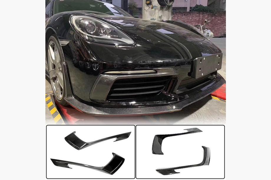 Porsche Boxster/Cayman 982 (718) 2016- Fog Light Covers (2016-2019, Carbon) Image