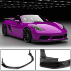Porsche Boxster/Cayman 982 (718) 2016- Front Bumper Lip V1 (2016-2019, Carbon) photo 1