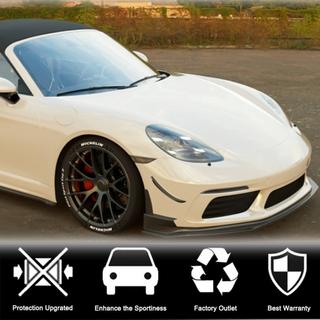 Front Bumper Lip V1 (2016-2019, Carbon) Porsche Boxster/Cayman 982 (718) 2016- photo 2