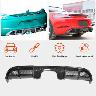 Rear Bumper Diffuser V1 (2016-2019, Carbon) Porsche Boxster/Cayman 982 (718) 2016- photo 2